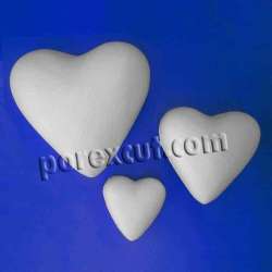 Corazón de porexpan 7 cms poliespan corcho blanco