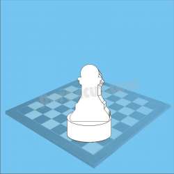 peon pieza de ajedrez de porexpan poliespan corcho blanco
