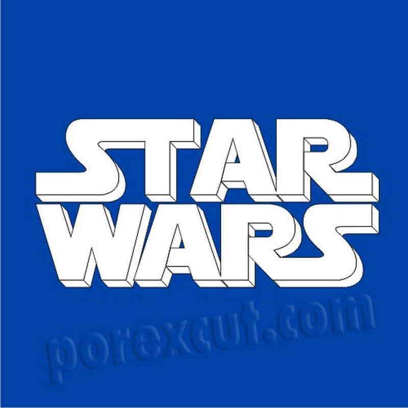 star wars logo de porexpan poliespan corcho blanco