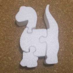 Dinosaurio puzzle de porexpan poliespan corcho blanco porex porexcut