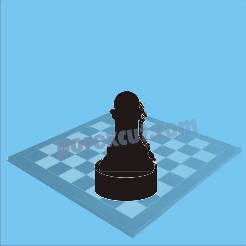 peon de ajedrez negro porexpan poliespan corho blanco poliestireno expandido