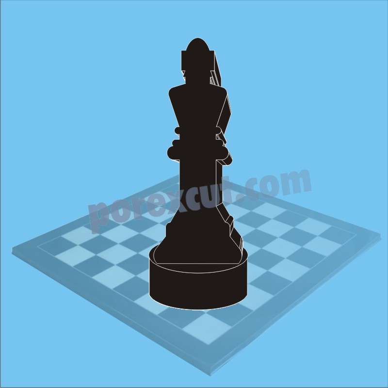 rey de ajedrez negro porexpan poliespan