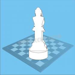 Rey pieza de ajedrez de porexpan poliespan corcho blanco
