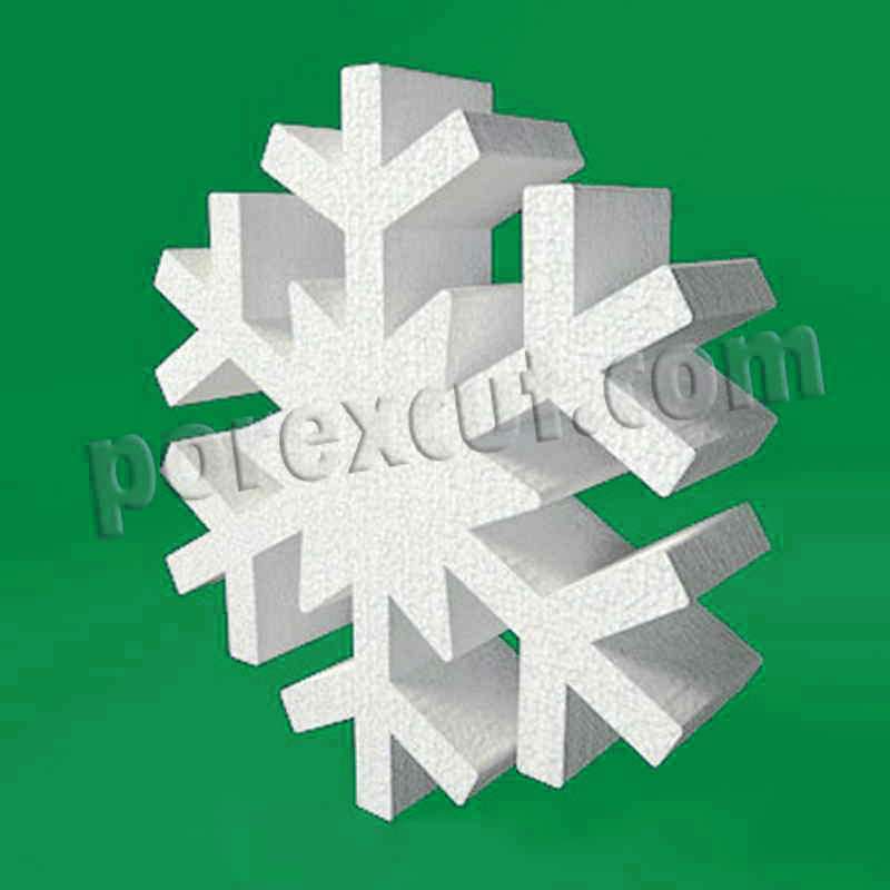 copo de nieve L2 porexpan poliestireno expandido corcho blanco porexcut snowflake