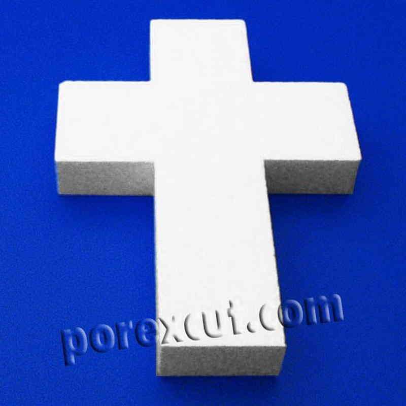 mini cruz  de porxpan corcho blanco