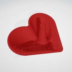 Cuenco de joyería con forma de corazón, soporte para anillo impreso 3d