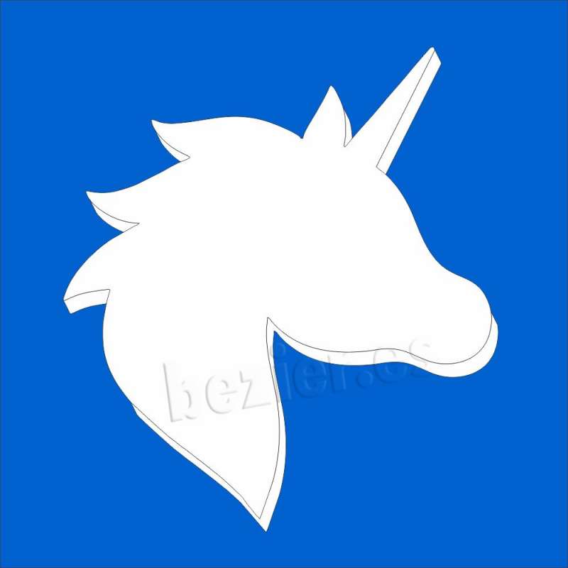 cabeza de unicornio caballo de porexpan poliespan corcho blanco