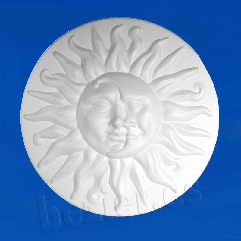 Sol y luna con relieve de porexpan poliespan corcho blanco poliestireno expandido