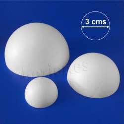Media bola  3 cms porexpan, porex, poliespan, poliestireno expandido, corcho blanco, polispan, airpop